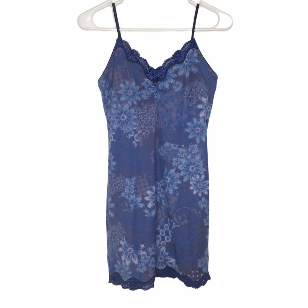 Vintage Y2K 2004 Victoria's Secret Floral Chemise Nightie Lace Paisley Small